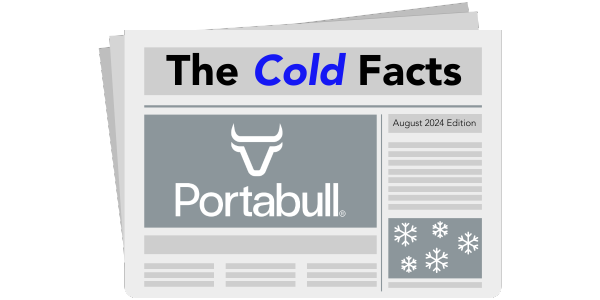 A newspaper with Portabull's logo.